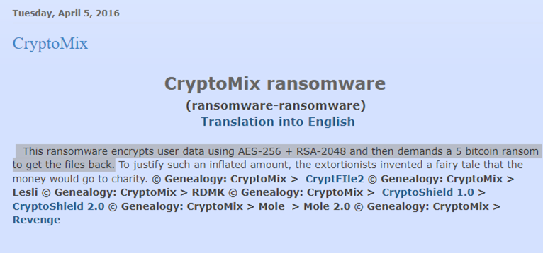 cryptomix ransomware